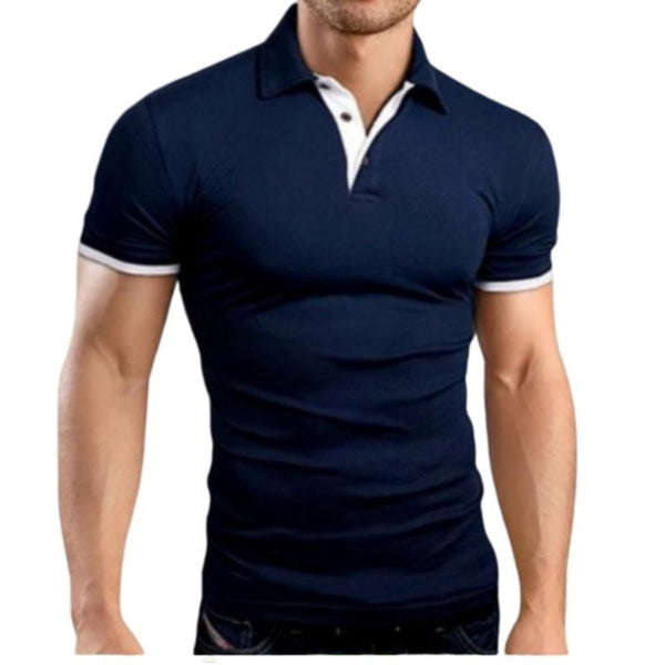 2019 New Fashion Solid Men Polo Shirt Lapel Collar Slim Fit Tops Casual Classic Male Polos Shirts S-5XL