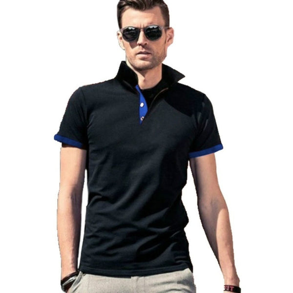 2019 New Fashion Solid Men Polo Shirt Lapel Collar Slim Fit Tops Casual Classic Male Polos Shirts S-5XL