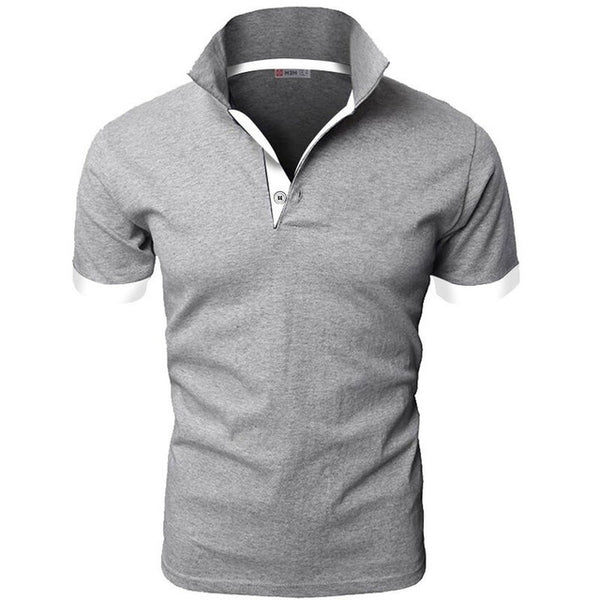 2019 New Fashion Solid Men Polo Shirt Lapel Collar Slim Fit Tops Casual Classic Male Polos Shirts S-5XL