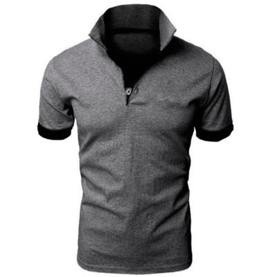 2019 New Fashion Solid Men Polo Shirt Lapel Collar Slim Fit Tops Casual Classic Male Polos Shirts S-5XL