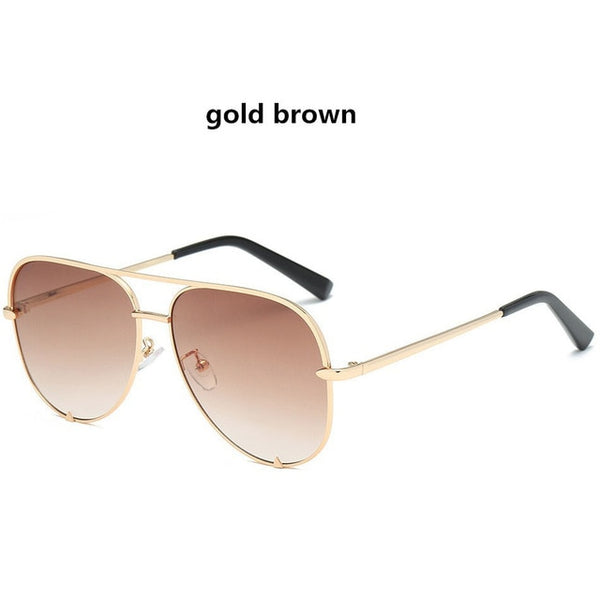 luxury fashion sexy women large round metal gradient sunglasses men black glasses frame retro mirror sunglasses UV400