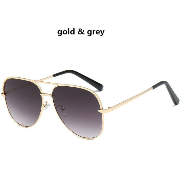 luxury fashion sexy women large round metal gradient sunglasses men black glasses frame retro mirror sunglasses UV400