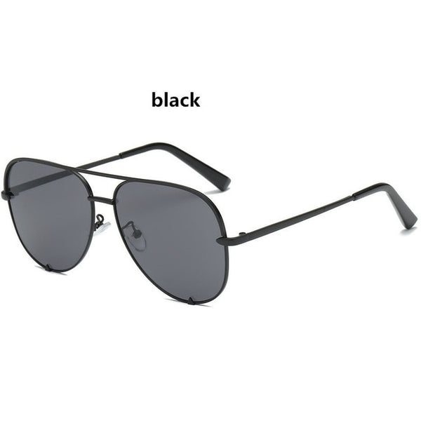 luxury fashion sexy women large round metal gradient sunglasses men black glasses frame retro mirror sunglasses UV400