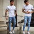 2018 ITFABS Newest Arrivals Fashion Hot Men's Long Straight Leg Slim Fit Casual Hole Strech Denim Pants Skinny Jeans Clubwear