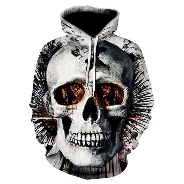 Skull headr Men Hoodies Sweatshirts 3D Printed Funny Hip HOP Hoodies Novelty Streetwear Hooded Autumn Jackets Mlae Tracksuits