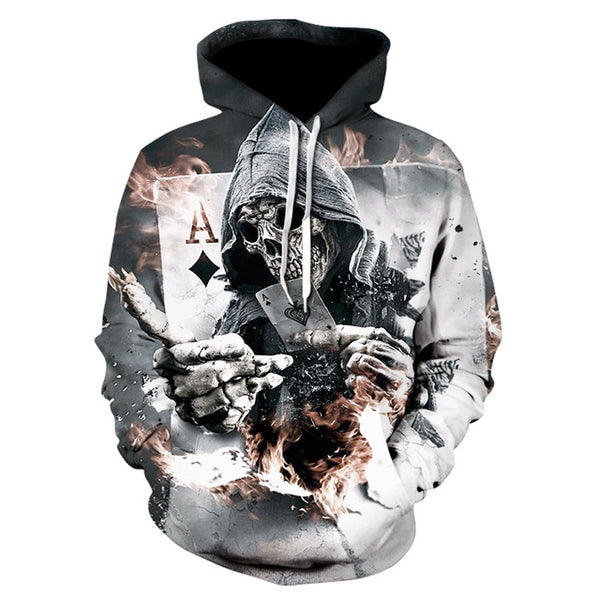 Skull headr Men Hoodies Sweatshirts 3D Printed Funny Hip HOP Hoodies Novelty Streetwear Hooded Autumn Jackets Mlae Tracksuits