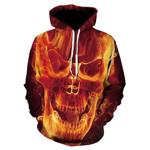 Skull headr Men Hoodies Sweatshirts 3D Printed Funny Hip HOP Hoodies Novelty Streetwear Hooded Autumn Jackets Mlae Tracksuits