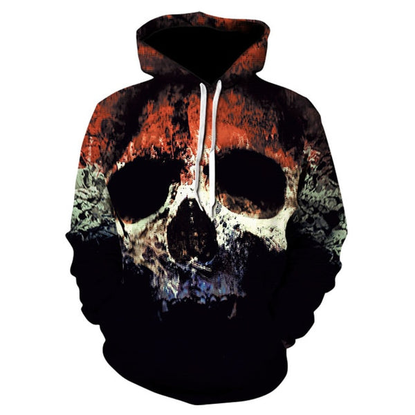 Skull headr Men Hoodies Sweatshirts 3D Printed Funny Hip HOP Hoodies Novelty Streetwear Hooded Autumn Jackets Mlae Tracksuits