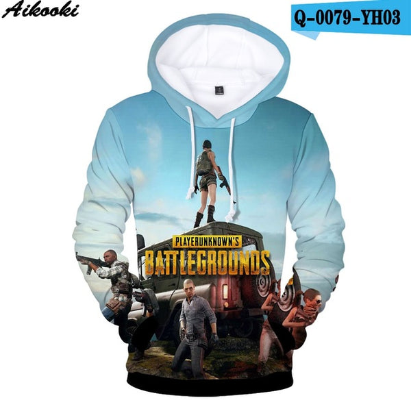 Aikooki New PUBG 3D Hoodies Men/women Fashion Hot Game Playerunknown's Battlegrounds PUBG 3D Print Men's Hoodies and Sweatshirt