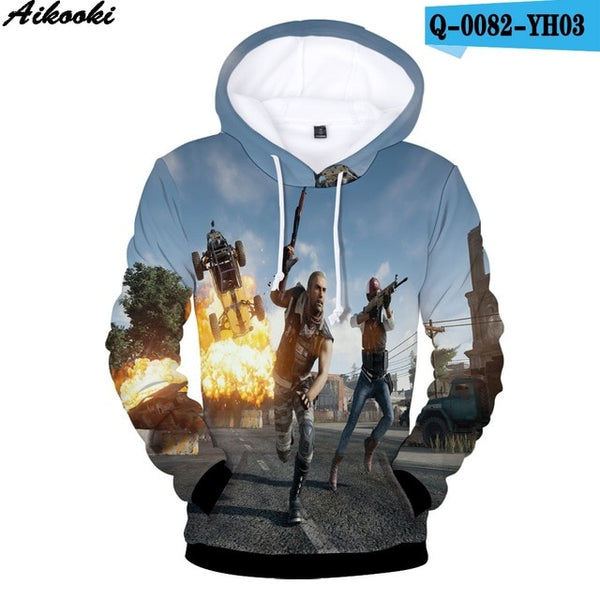 Aikooki New PUBG 3D Hoodies Men/women Fashion Hot Game Playerunknown's Battlegrounds PUBG 3D Print Men's Hoodies and Sweatshirt