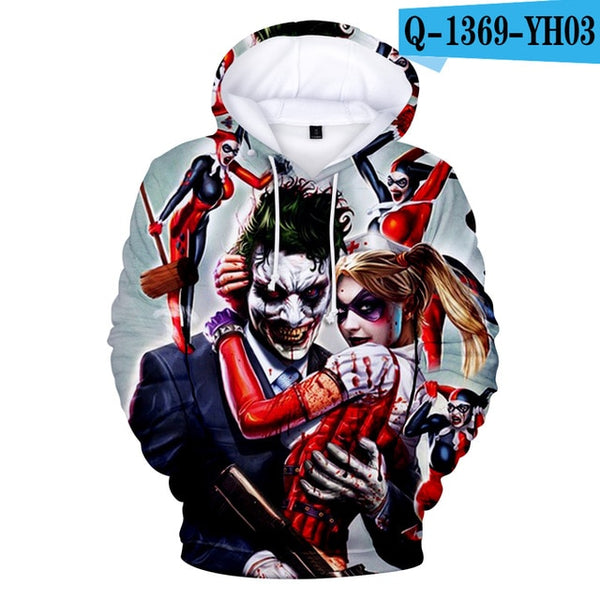 haha joker 3D Print Sweatshirt Hoodies Men and women Hip Hop Funny Autumn Streetwear Hoodies Sweatshirt For Couples Clothes