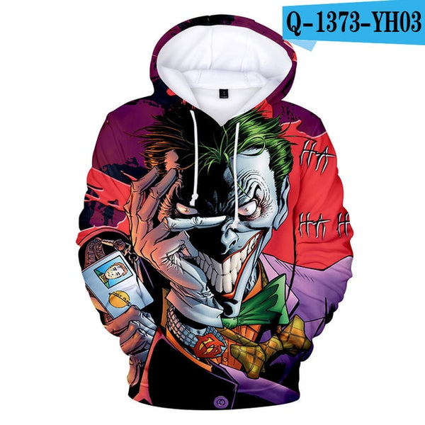 haha joker 3D Print Sweatshirt Hoodies Men and women Hip Hop Funny Autumn Streetwear Hoodies Sweatshirt For Couples Clothes