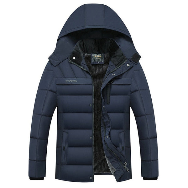 drop shipping Winter Jacket Men -20 Degree Thicken Warm Parkas Hooded Coat Fleece Man's Jackets Outwear Jaqueta Masculina LBZ31