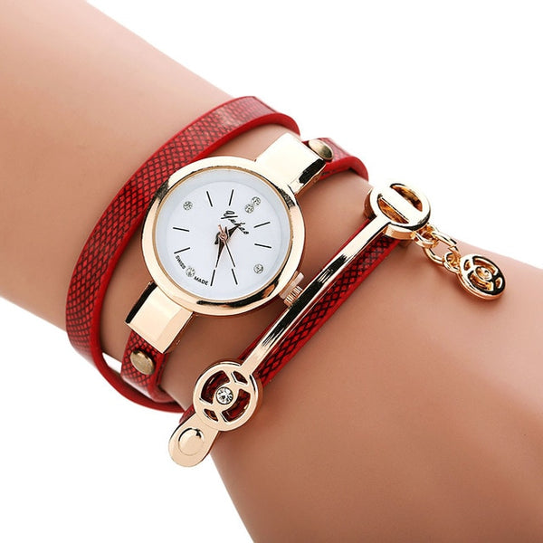 Wristwatches Clock Relogio Feminino Female Luxury Brand Leather Quartz Watch Women Ladies Casual Fashion Bracelet Wrist Watch #F