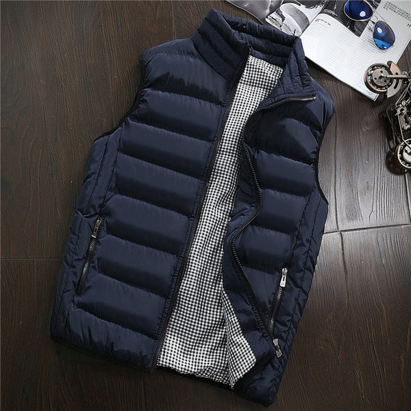 Vest Men New Stylish 2019 Spring Autumn Warm Sleeveless Jacket Men Winter Waistcoat Men's Vest Casual Coats Mens Plus Size 5XL