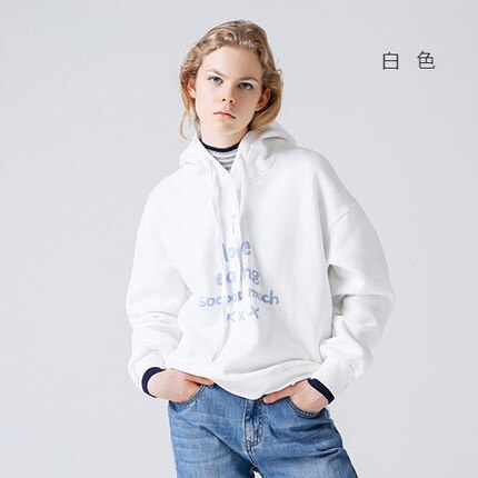 Toyouth Hooded Sweatshirts Women Oversized Hoodie 2019 Autumn Winter Tracksuit Fleece Warm Letter Printed Pullovers Hoodies