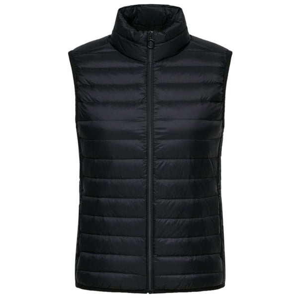 SEMIR Women Packable Quilted Lightweight Down Vest with Zip Pocket Light Puffer Stand-up Collar Vest Chinlon Lined with Zip