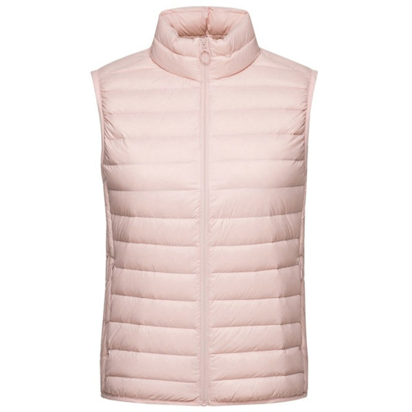 SEMIR Women Packable Quilted Lightweight Down Vest with Zip Pocket Light Puffer Stand-up Collar Vest Chinlon Lined with Zip