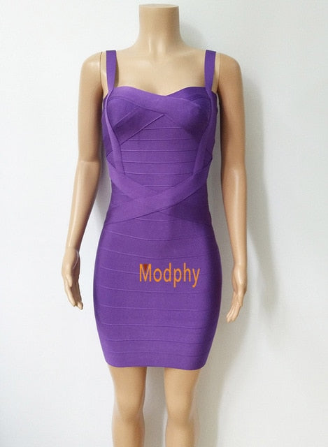 Women's Sexy Bandage Dress Summer Sleeveless Spaghetti Belt Stretch Fitness Club Party Dress Mini bodycon vestidos