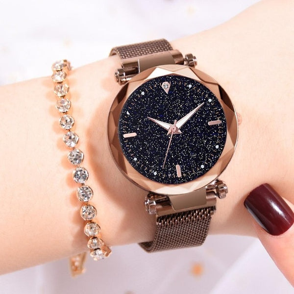 Luxury Women Watches 2019 Ladies Watch Starry Sky Magnetic Waterproof Female Wristwatch Luminous relogio feminino reloj mujer