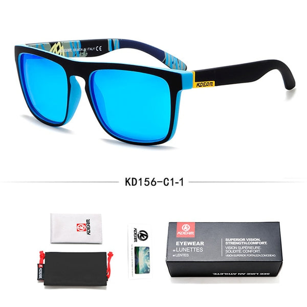 Fashion Guy's Sun Glasses From KDEAM Polarized Sunglasses Men Classic Design All-Fit Mirror Sunglass With Brand Box CE