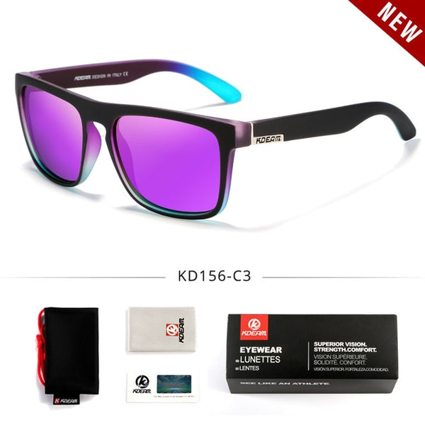 Fashion Guy's Sun Glasses From KDEAM Polarized Sunglasses Men Classic Design All-Fit Mirror Sunglass With Brand Box CE