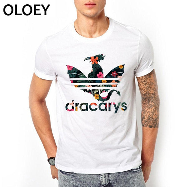 Dracarys Men T Shirts Game of Thrones Daenerys T-Shirt Mother of Dragon Khaleesi Harajuku Vintage Camisetas Aesthetic Clothes