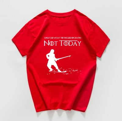 NOT TODAY ARYA STARK GAME OF THRONES T Shirt Faceless women t shirt plus size summer Cotton Graphic Tees Women Shirt Tops 2019