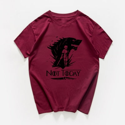 NOT TODAY ARYA STARK GAME OF THRONES T Shirt Faceless women t shirt plus size summer Cotton Graphic Tees Women Shirt Tops 2019