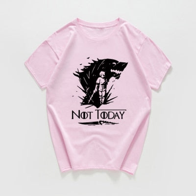 NOT TODAY ARYA STARK GAME OF THRONES T Shirt Faceless women t shirt plus size summer Cotton Graphic Tees Women Shirt Tops 2019