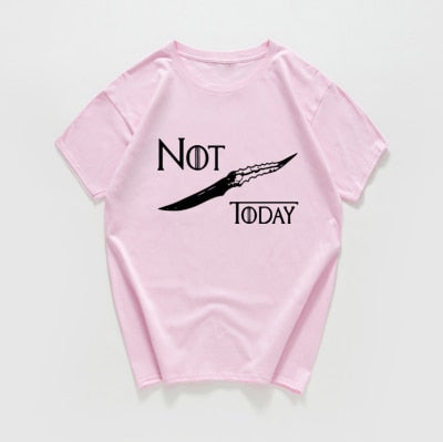 NOT TODAY ARYA STARK GAME OF THRONES T Shirt Faceless women t shirt plus size summer Cotton Graphic Tees Women Shirt Tops 2019