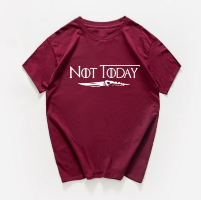 NOT TODAY ARYA STARK GAME OF THRONES T Shirt Faceless women t shirt plus size summer Cotton Graphic Tees Women Shirt Tops 2019