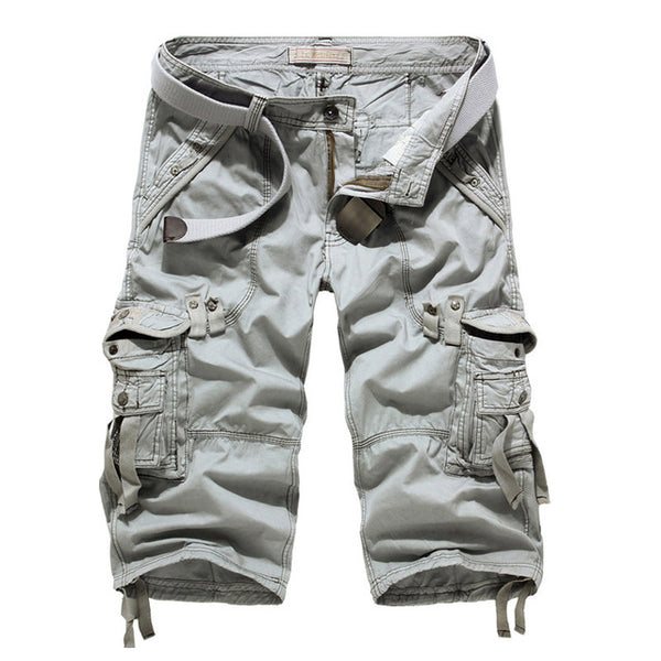 2019 Summer Cargo Shorts Men Casual Workout Military Army Men's Shorts Multi-pocket Calf-length Short Pants Men