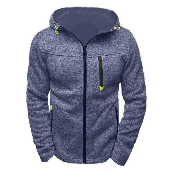 Manoswe Men Sports Casual Wear Zipper COPINE Fashion Tide Jacquard Hoodies Fleece Jacket Fall Sweatshirts Autumn Winter Coat