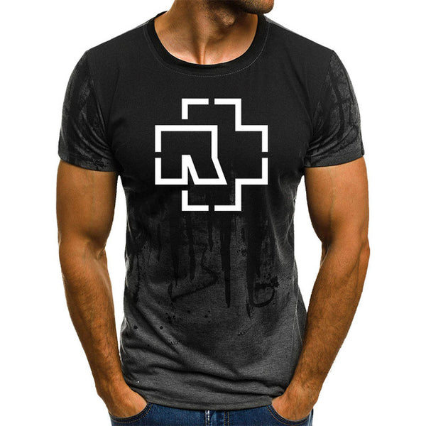 2019 New Rammstein T Shirt Casual Harajuku Streetwear T-shirts Men Short Sleeve Summer Top Tee Hipster Rock Tshirt