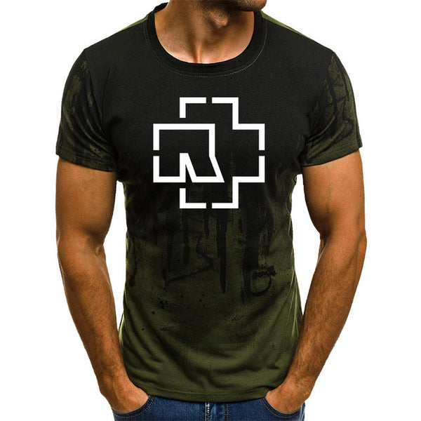 2019 New Rammstein T Shirt Casual Harajuku Streetwear T-shirts Men Short Sleeve Summer Top Tee Hipster Rock Tshirt