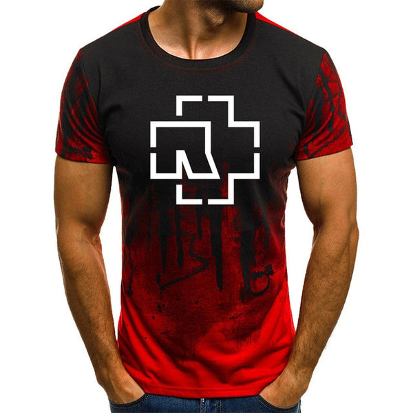 2019 New Rammstein T Shirt Casual Harajuku Streetwear T-shirts Men Short Sleeve Summer Top Tee Hipster Rock Tshirt