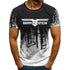 Men's Fitness Printed Rammstein Camouflage T-shirt Short-sleeved Shirt Round Neck Fashion Casual Tops