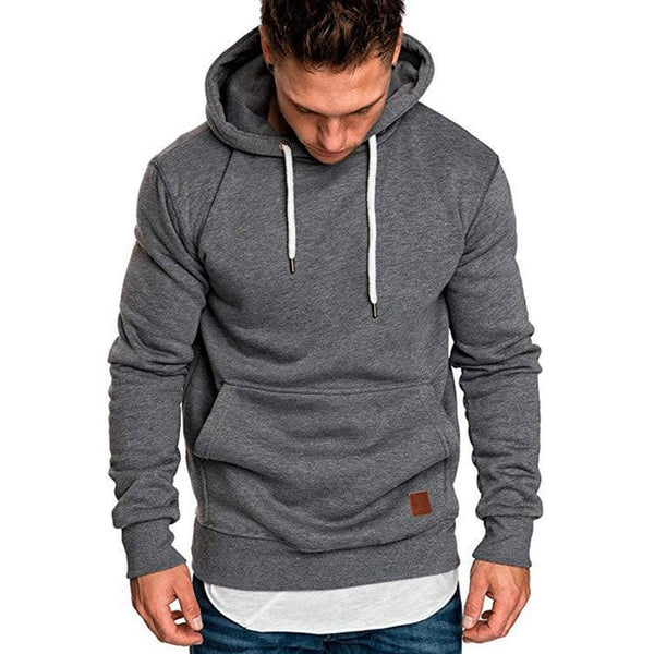 Thefound 2019 New Winter Muscle Mens Long Sleeve Casual Tops Shirts Slim Fit Hooded T-shirt Hoddies