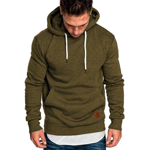 Thefound 2019 New Winter Muscle Mens Long Sleeve Casual Tops Shirts Slim Fit Hooded T-shirt Hoddies